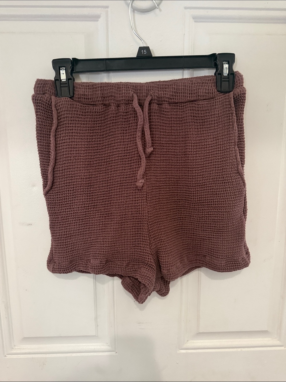 Billabong Women's Waffle Drawstring Shorts - Mauve Plum